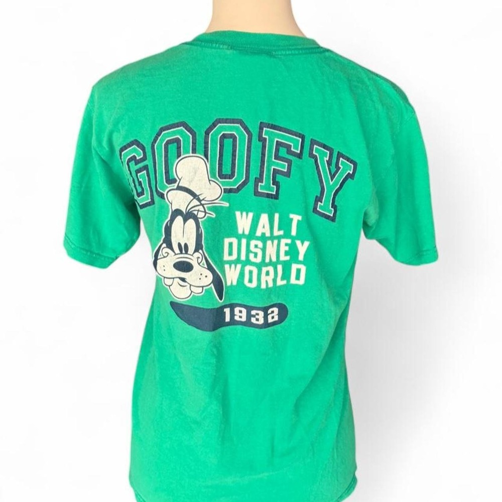 Vintage Walt Disney World Goofy 1932 Graphic T-Shirt Green Mens S / Womens M